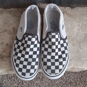 Black and White checkered Vans shoes